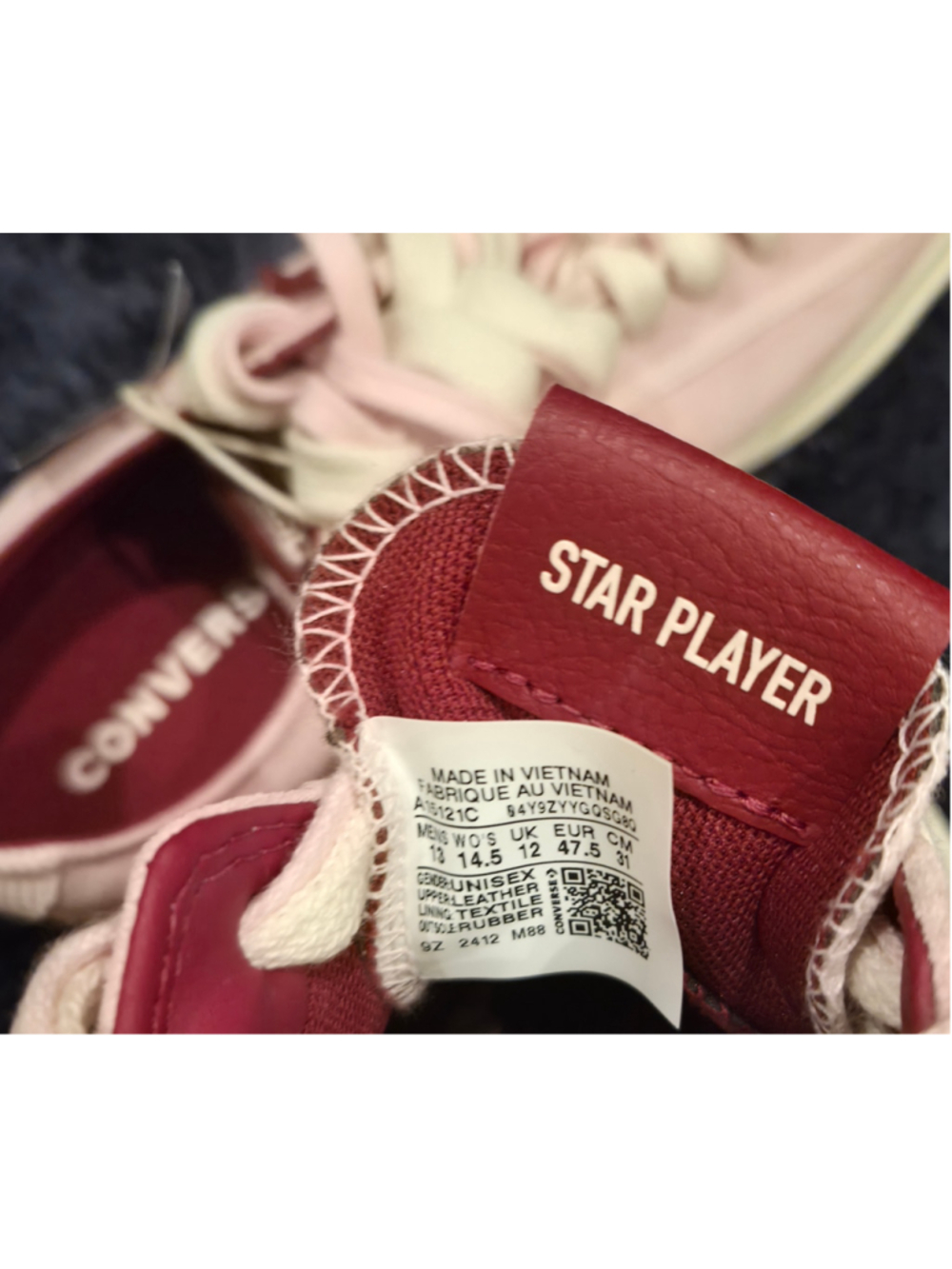 NEW Converse Star Player Men's Suede Sneakers Pink Maroon Size 13